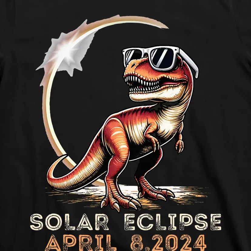 Total Solar Eclipse 4.08.24 Dinosaur Solar Eclipse 2024 T-Shirt