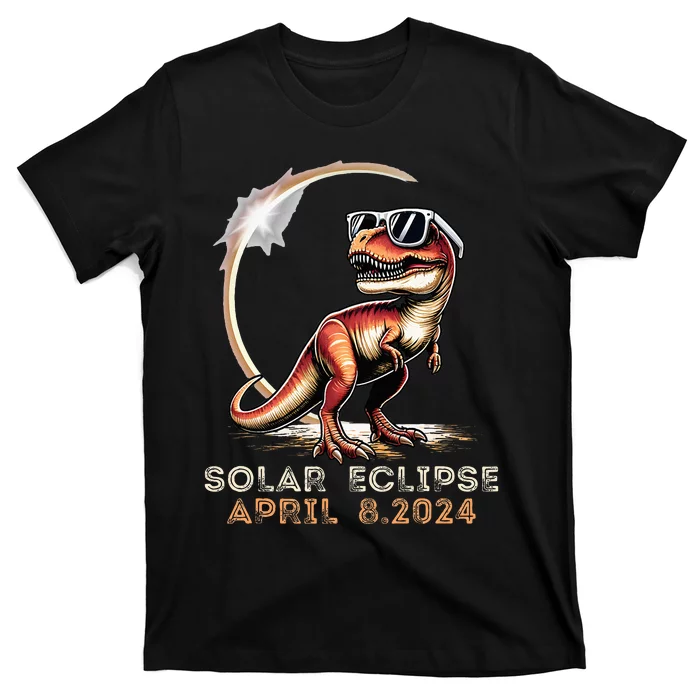 Total Solar Eclipse 4.08.24 Dinosaur Solar Eclipse 2024 T-Shirt