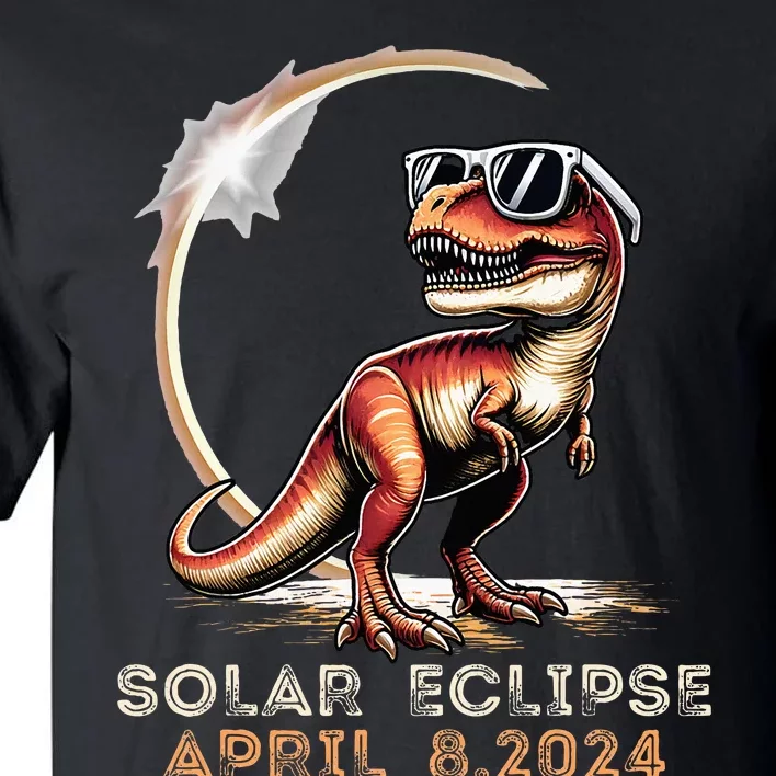 Total Solar Eclipse 4.08.24 Dinosaur Solar Eclipse 2024 Tall T-Shirt