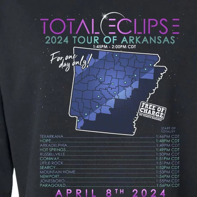 Total Solar Eclipse 2024 Of Arkansas Cropped Pullover Crew