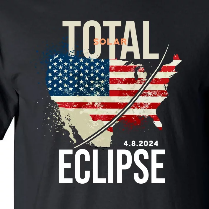 Total Solar Eclipse United States 4.8.2024 Tall T-Shirt