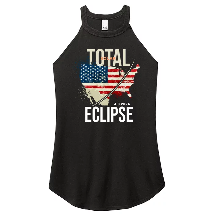 Total Solar Eclipse United States 4.8.2024 Women’s Perfect Tri Rocker Tank