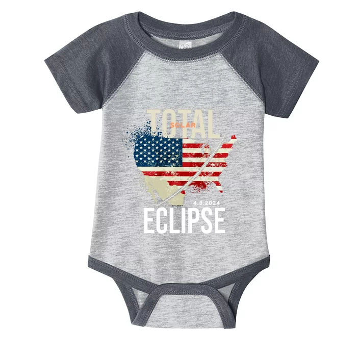 Total Solar Eclipse United States 4.8.2024 Infant Baby Jersey Bodysuit