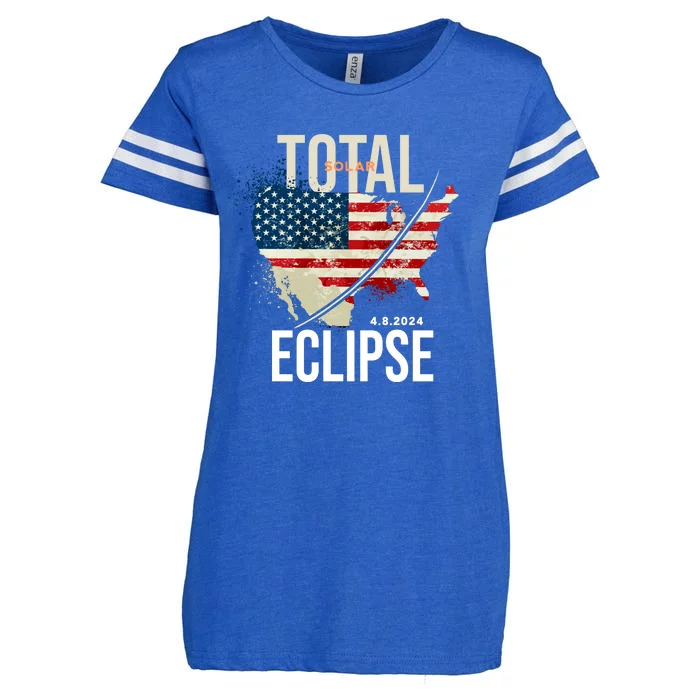 Total Solar Eclipse United States 4.8.2024 Enza Ladies Jersey Football T-Shirt