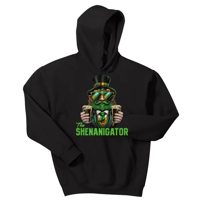 The Shenanigator, Funny Shenanigans Design For St Paddys Day Kids Hoodie