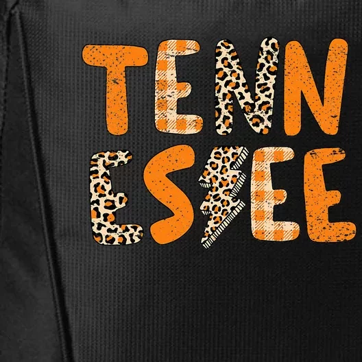 Tennessee State Flag Orange Plaid Leopard Tn City Backpack