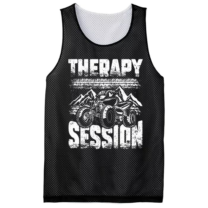 Therapy Session Funny ATV FourWheeler Quad Bike Rider Mesh Reversible Basketball Jersey Tank