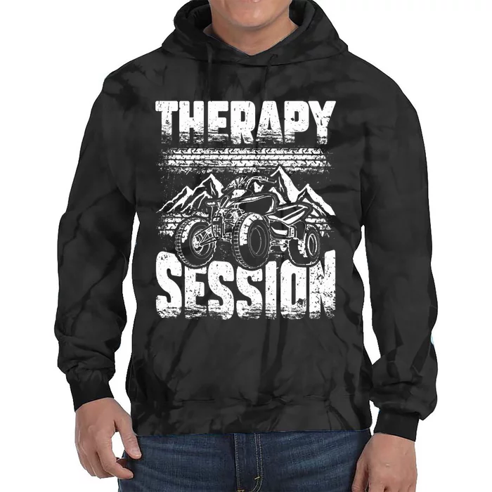 Therapy Session Funny ATV FourWheeler Quad Bike Rider Tie Dye Hoodie