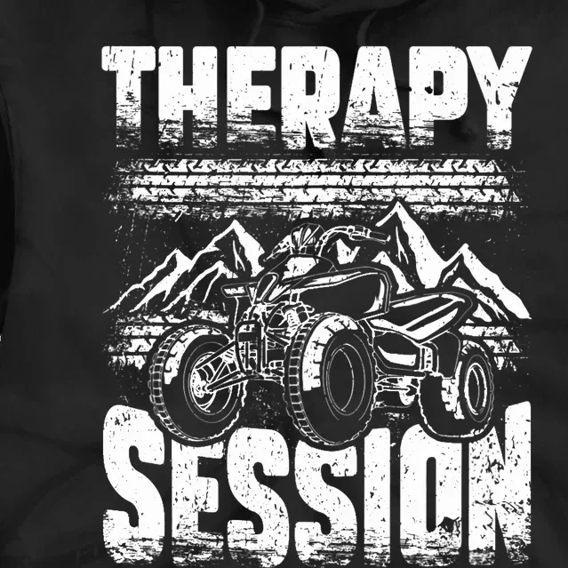 Therapy Session Funny ATV FourWheeler Quad Bike Rider Tie Dye Hoodie