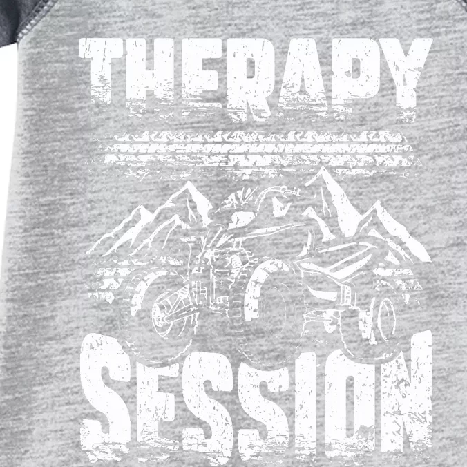 Therapy Session Funny ATV FourWheeler Quad Bike Rider Infant Baby Jersey Bodysuit