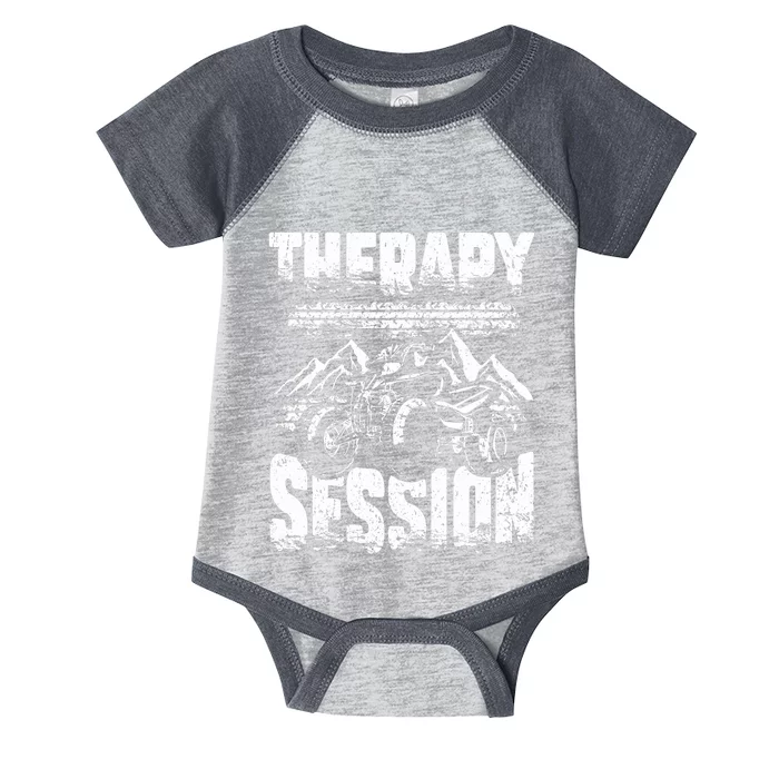 Therapy Session Funny ATV FourWheeler Quad Bike Rider Infant Baby Jersey Bodysuit