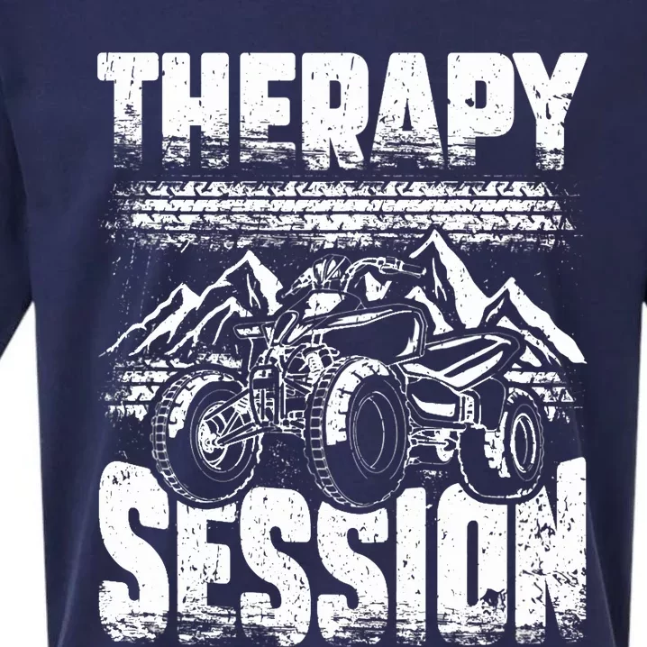 Therapy Session Funny ATV FourWheeler Quad Bike Rider Sueded Cloud Jersey T-Shirt