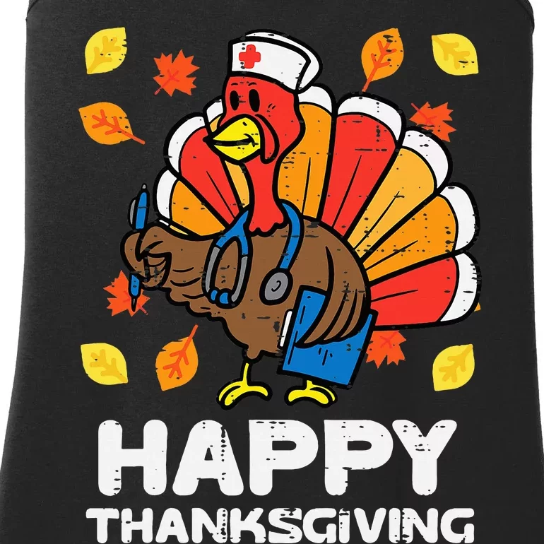 Thanksgiving Scrub for Nurses Turkey ICU ER RN Ladies Essential Tank