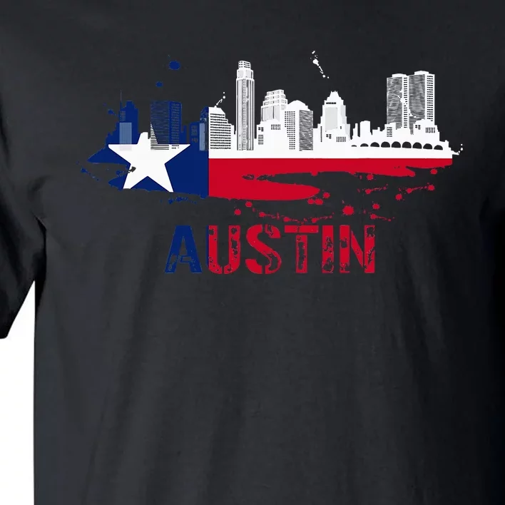 Texas State Flag Austin Skyline Austin Texas Skyline Tall T-Shirt