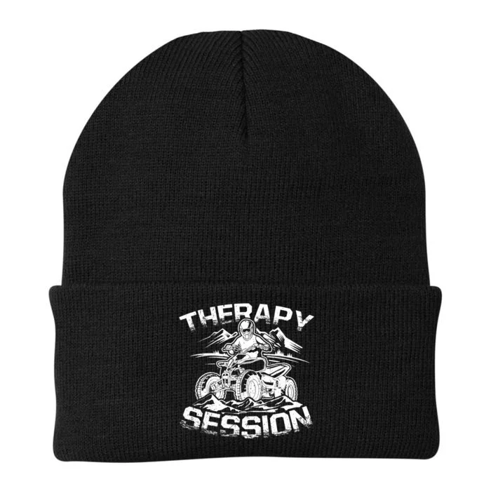 Therapy Session Funny ATV FourWheeler Quad Bike Rider Knit Cap Winter Beanie