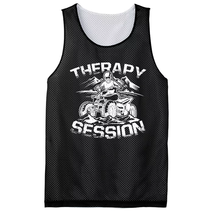 Therapy Session Funny ATV FourWheeler Quad Bike Rider Mesh Reversible Basketball Jersey Tank