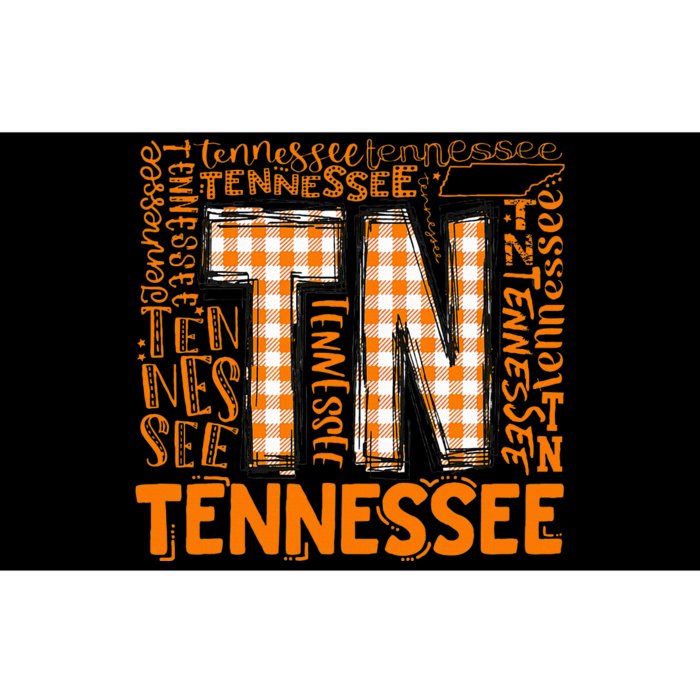 Tennessee State Flag Orange Plaid Tn Bumper Sticker