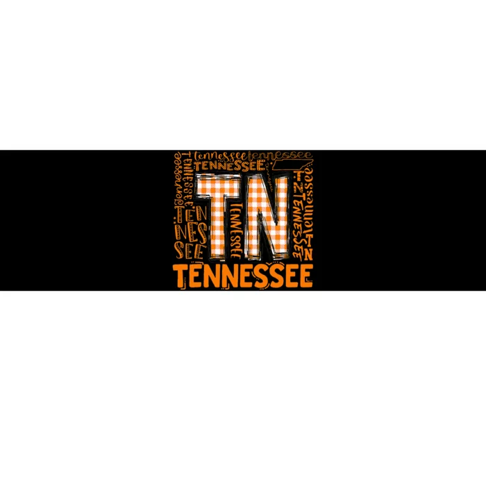 Tennessee State Flag Orange Plaid Tn Bumper Sticker