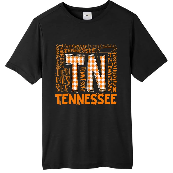 Tennessee State Flag Orange Plaid Tn ChromaSoft Performance T-Shirt