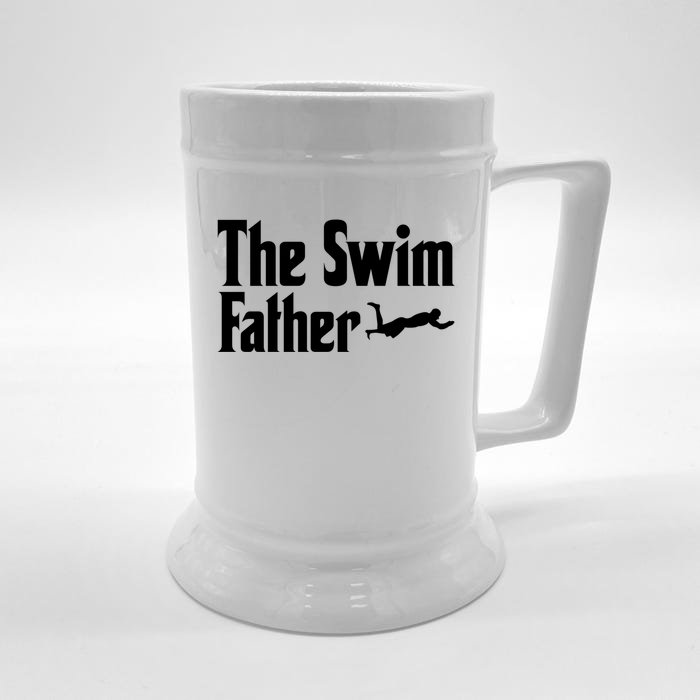 The Swim Father Swimming Dad Swimmer Fathers Day Cute Gift Front & Back Beer Stein