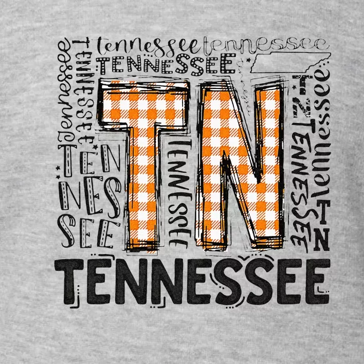 Tennessee State Flag Orange Plaid TN Toddler Sweatshirt