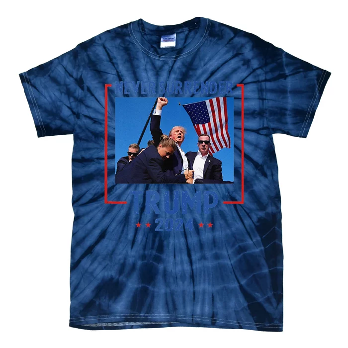 Trump Speech Fist In The Air Pennsylvania Trump 2024 Tie-Dye T-Shirt