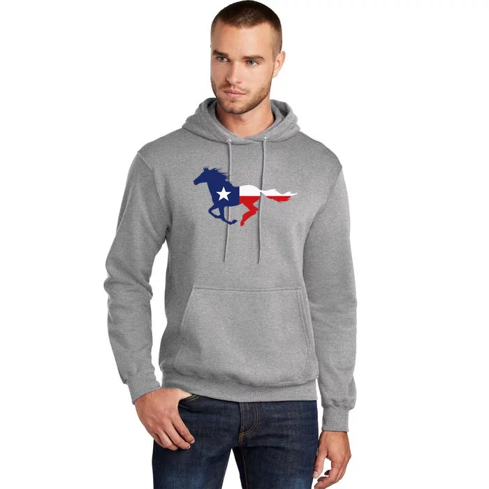 Texas State Flag Running Horse Tall Hoodie