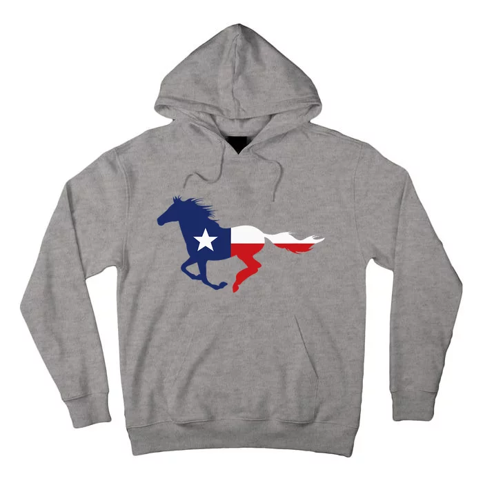 Texas State Flag Running Horse Tall Hoodie