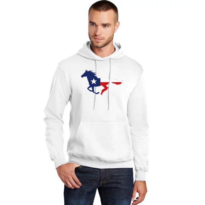 Texas State Flag Running Horse Hoodie