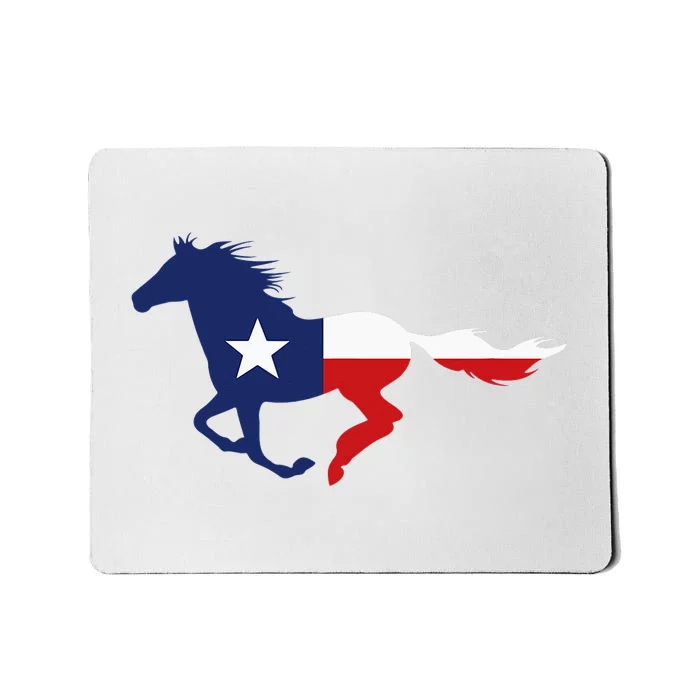 Texas State Flag Running Horse Mousepad