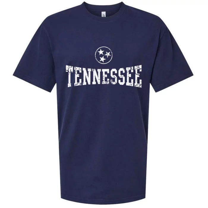 Tennessee State Flag Home Tennessean Distressed Orange Sueded Cloud Jersey T-Shirt