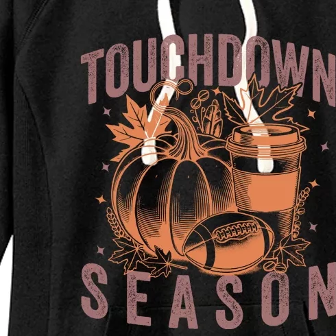 Touchdown Season Football Fall Graphic Women's Fleece Hoodie