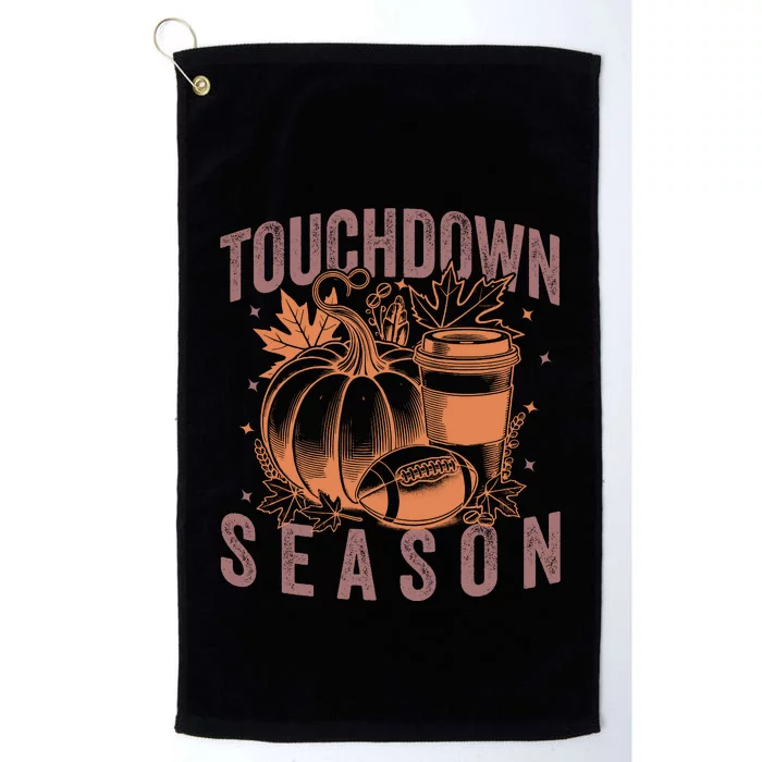 Touchdown Season Football Fall Graphic Platinum Collection Golf Towel