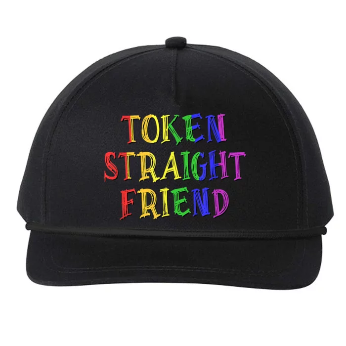 Token Straight Friend - Rainbow Colors Snapback Five-Panel Rope Hat