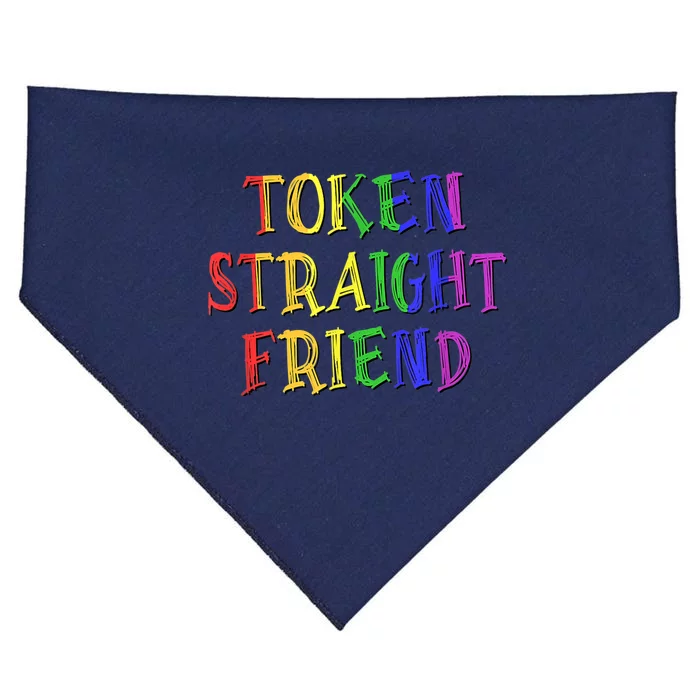 Token Straight Friend - Rainbow Colors USA-Made Doggie Bandana