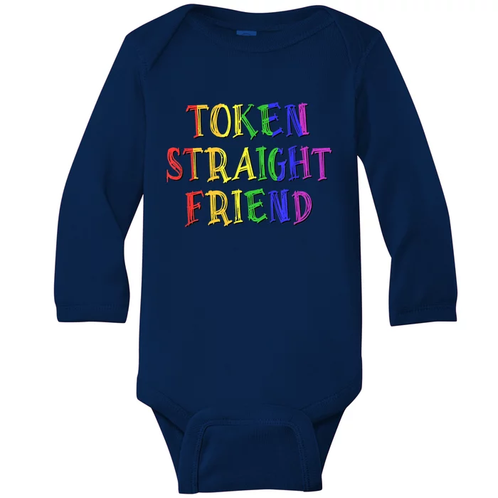 Token Straight Friend - Rainbow Colors Baby Long Sleeve Bodysuit