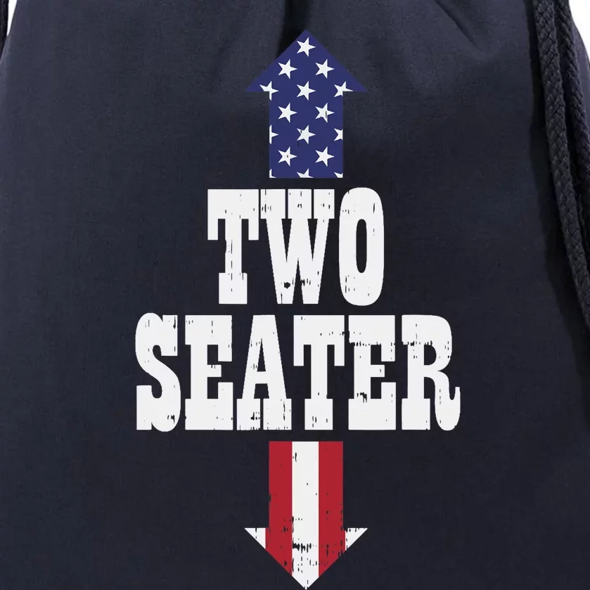 Two Seater Funny USA 4th Of July Party Naughty Adult Gift Drawstring Bag