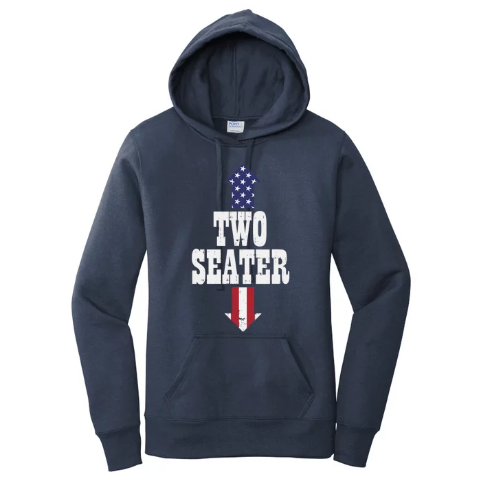 Two Seater Funny USA 4th Of July Party Naughty Adult Gift Women's Pullover Hoodie