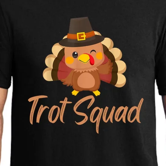 Trot Squad Funny Thanksgiving Day Running Costume Turkey Boy Pajama Set