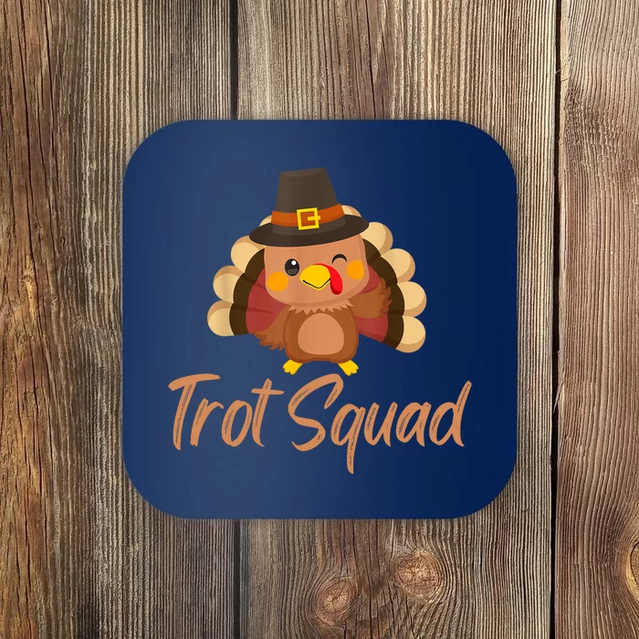 Trot Squad Funny Thanksgiving Day Running Costume Turkey Boy Coaster