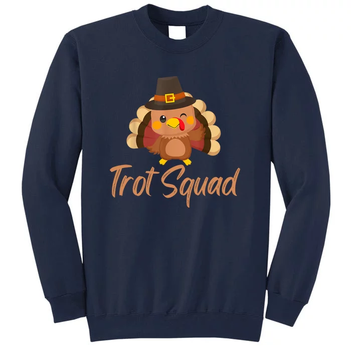 Trot Squad Funny Thanksgiving Day Running Costume Turkey Boy Tall Sweatshirt