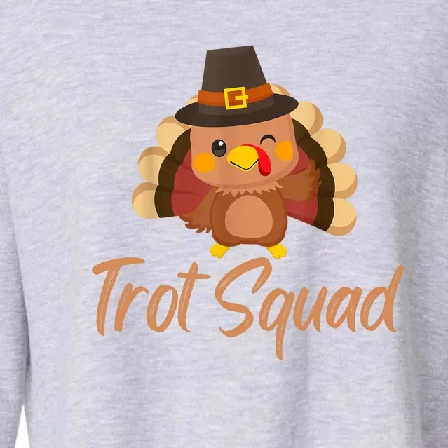 Trot Squad Funny Thanksgiving Day Running Costume Turkey Boy Cropped Pullover Crew