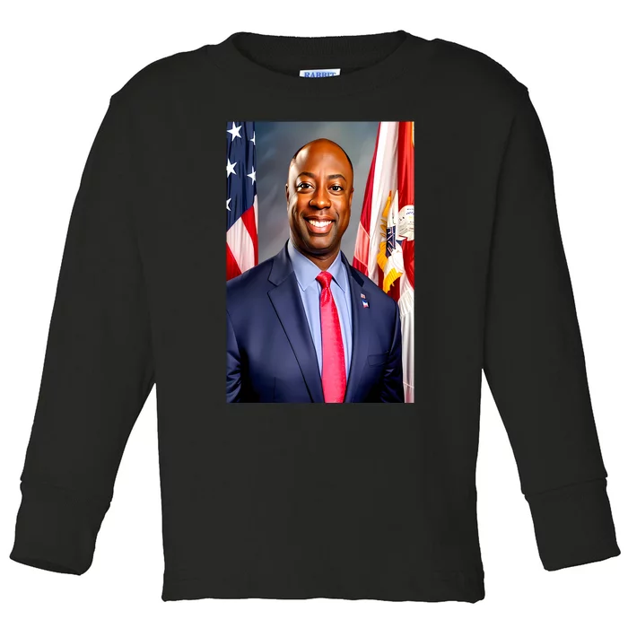 Tim Scott For President 2024 Election Toddler Long Sleeve Shirt