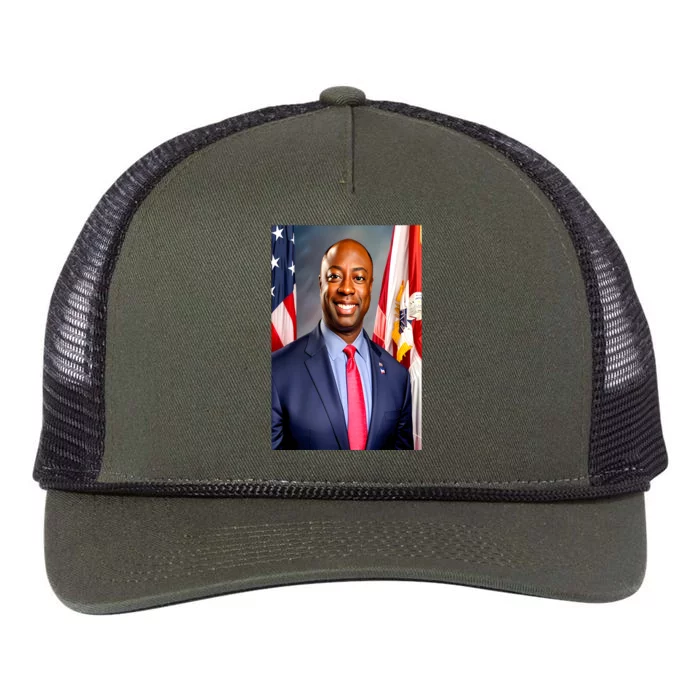 Tim Scott For President 2024 Election Retro Rope Trucker Hat Cap