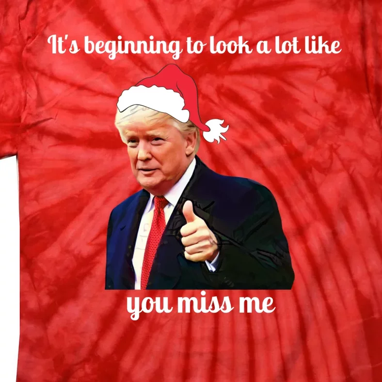 Trump Santa Funny Christmas Tie-Dye T-Shirt