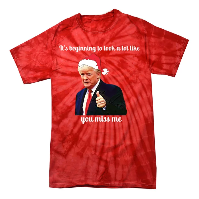 Trump Santa Funny Christmas Tie-Dye T-Shirt