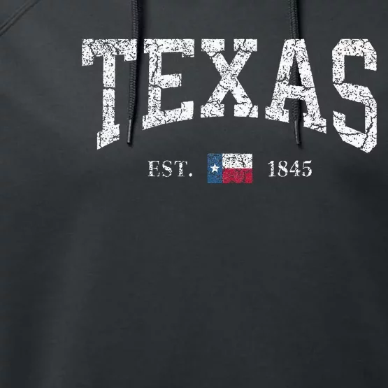 Texas State Flag Distressed Performance Fleece Hoodie