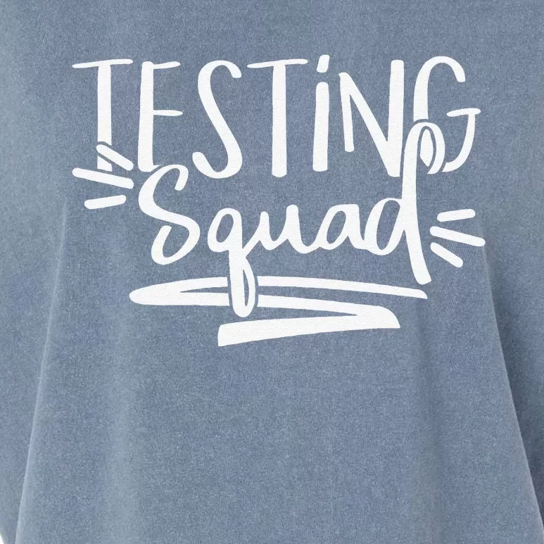 Testing Squad Funny Final Exam Boost Confident Student Garment-Dyed Women's Muscle Tee