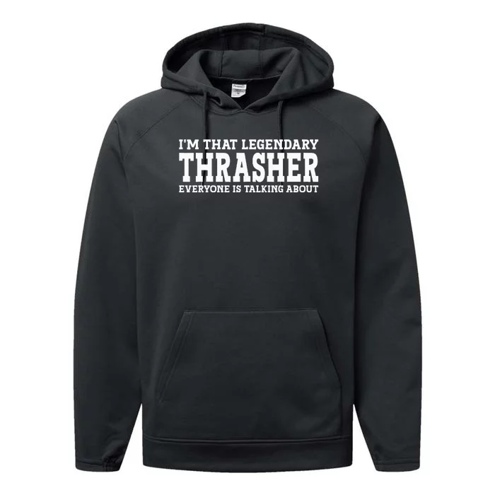 T.H.R.A.S.H.E.R Surname Funny Team Family Last Name T.H.R.A.S.H.E.R Performance Fleece Hoodie