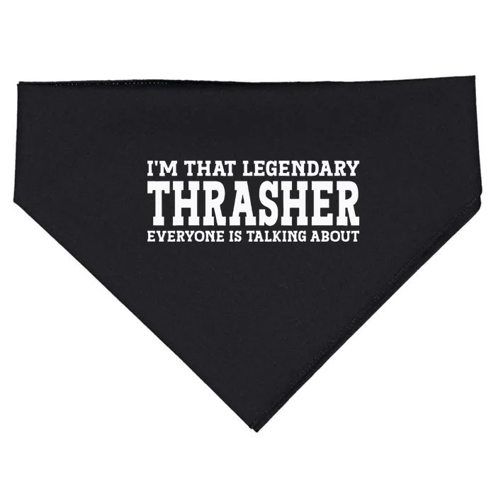 T.H.R.A.S.H.E.R Surname Funny Team Family Last Name T.H.R.A.S.H.E.R USA-Made Doggie Bandana